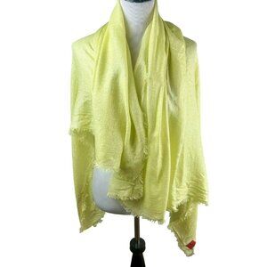 NEW Erfurt Scarf Wrap Women One Size Yellow Metallic Silver Denmark Hand Dyed